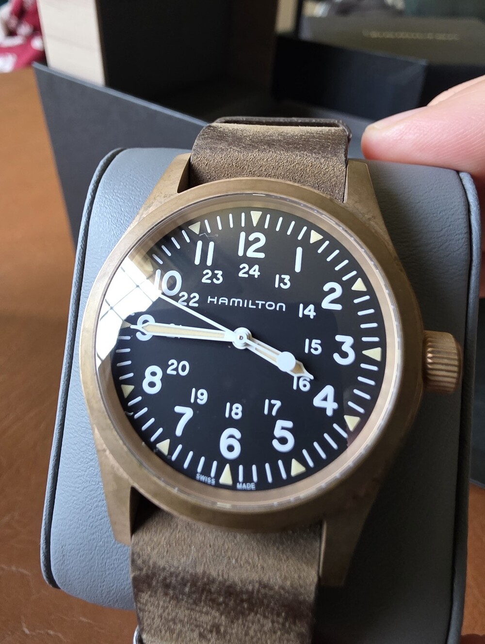 Hamilton Khaki Field Mechanical Bronze - Black Dial - H69459530 Full Set